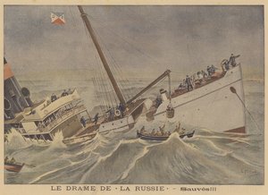 Rescie de passageiros e tripulantes do naufrágio do navio Russie